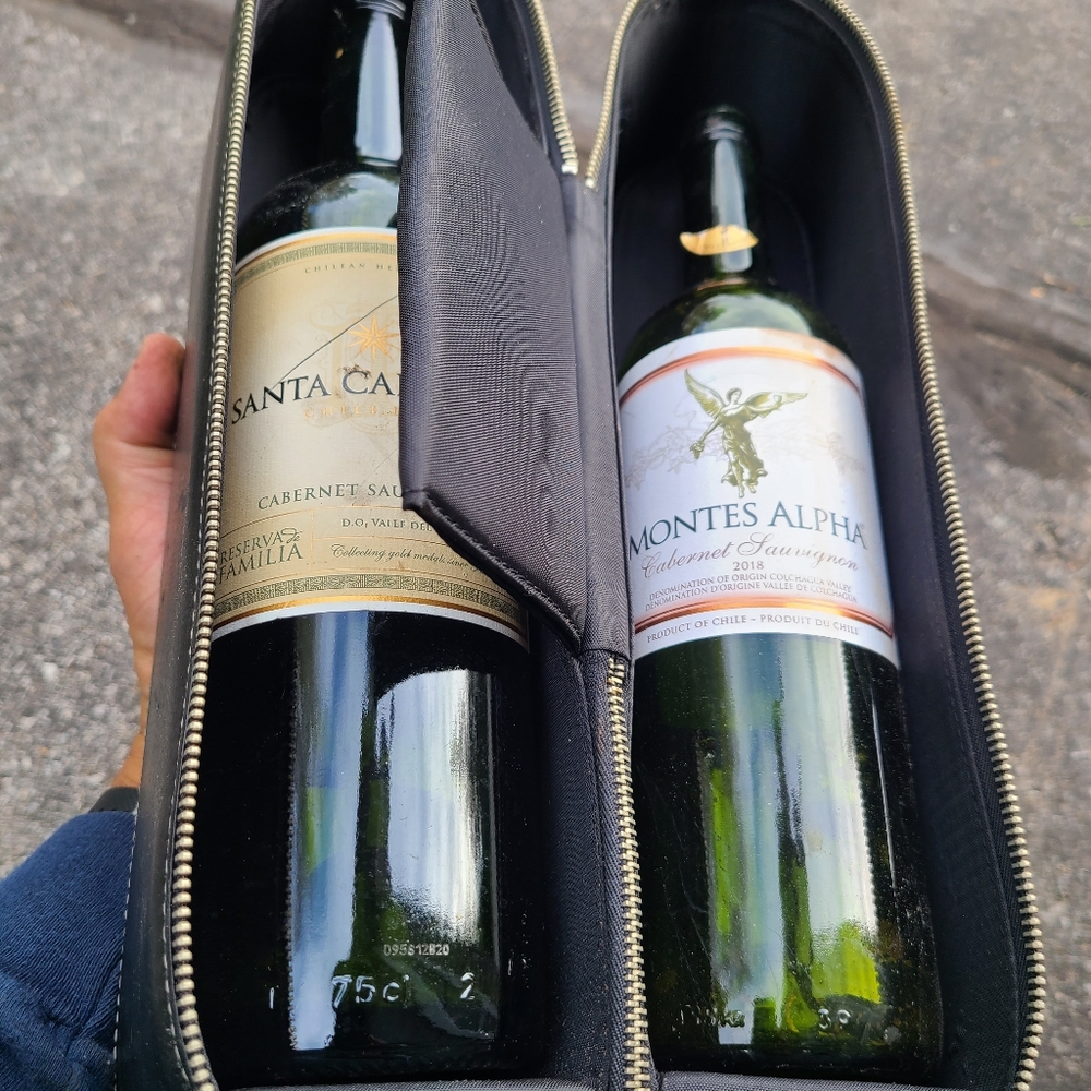 Fossil wine bottle holder